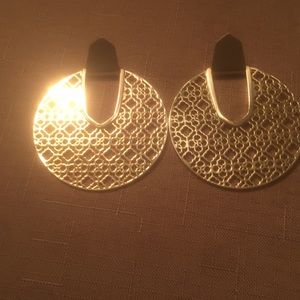 Kendra Scott Diane Gold Statement Earrings. N